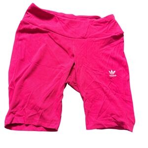 Adidas Ribbed Bike Shorts Hot‎ Pink Athletic Workout Casual Women's Sz 1X